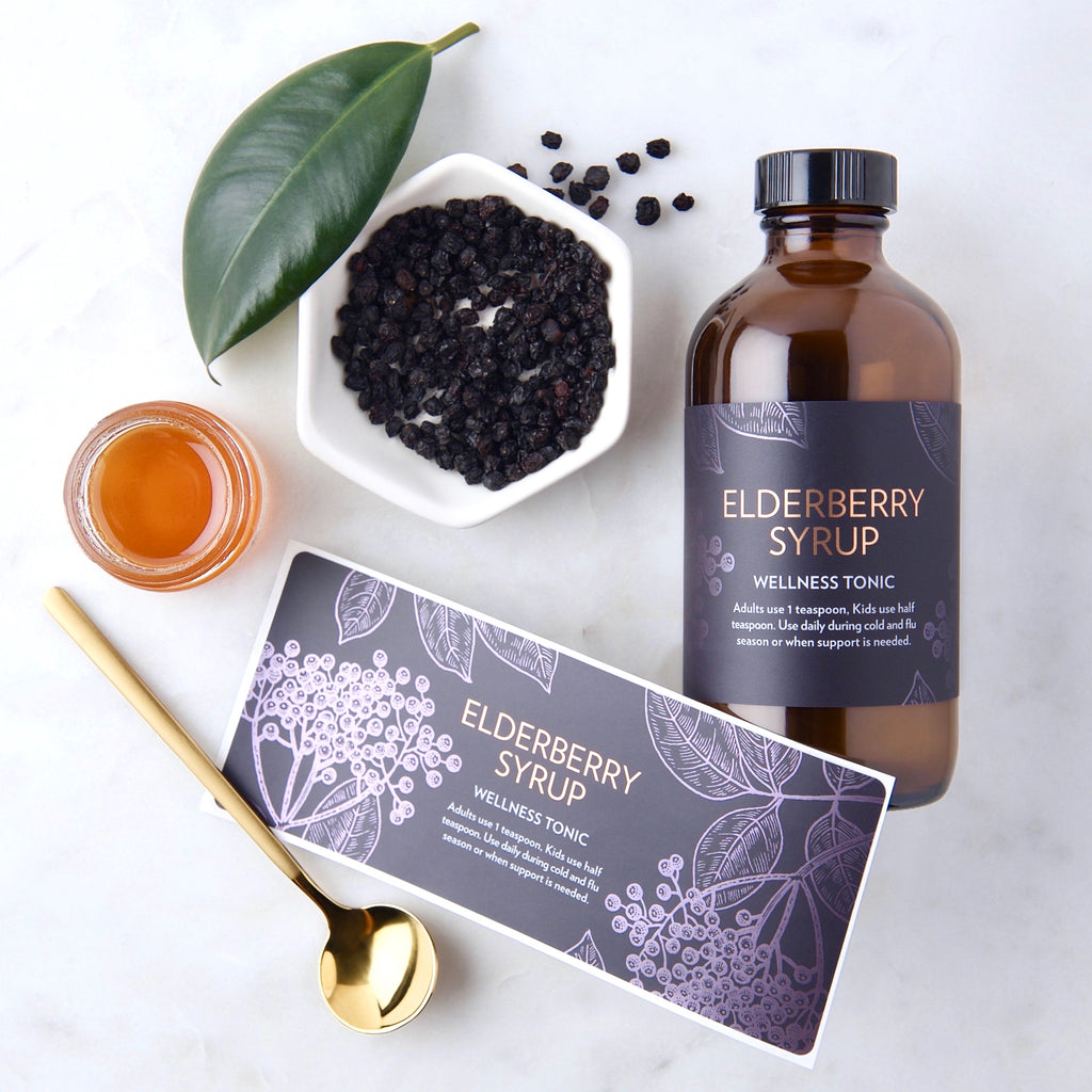 Elderberry Syrup Label, single label